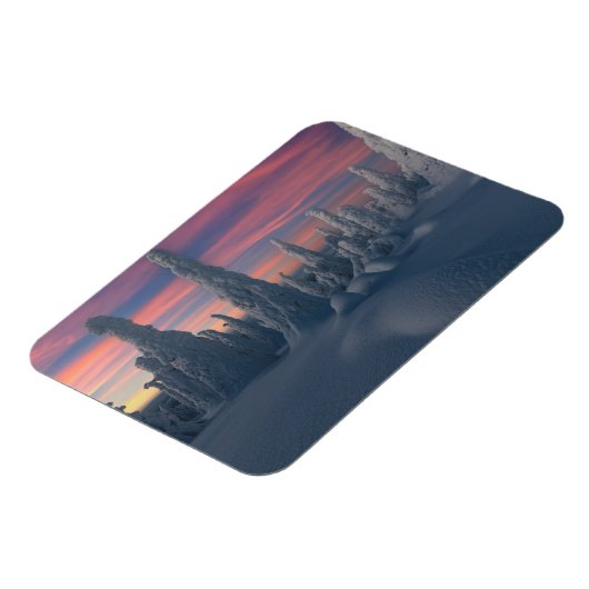 IJs en sneeuw | Sneeuwwerende bomen, Lapland, Finl Magneet (Linkerzijde)