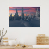 IJs en sneeuw | Sneeuwwerende bomen, Lapland, Finl Poster (Keuken)