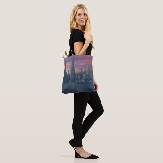 IJs en sneeuw | Sneeuwwerende bomen, Lapland, Finl Tote Bag (Op model)