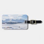 IJs en sneeuw | Snowscape European Alps, Italië Bagagelabel (Voorkant horizontaal)