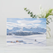 IJs en sneeuw | Snowscape European Alps, Italië Bedankkaart (Staand voorkant)