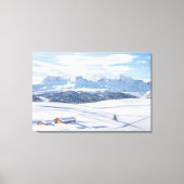 IJs en sneeuw | Snowscape European Alps, Italië Canvas Afdruk (Voorkant)
