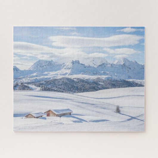 IJs en sneeuw | Snowscape European Alps, Italië Legpuzzel (Horizontaal)