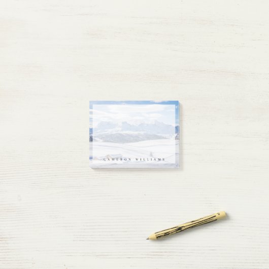 IJs en sneeuw | Snowscape European Alps, Italië Post-it® Notes (Op bureau)