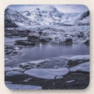 IJs en sneeuw   Sólheimajökull Glacier, IJsland Bier Onderzetter