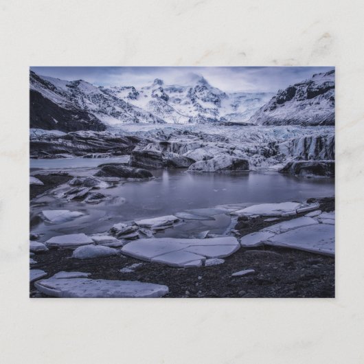 IJs en sneeuw | Sólheimajökull Glacier, IJsland Briefkaart (Voorkant)