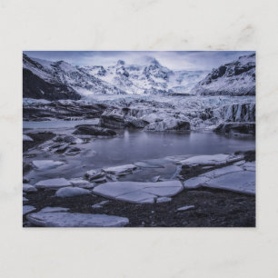 IJs en sneeuw Sólheimajökull Glacier, IJsland Briefkaart