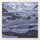 IJs en sneeuw | Sólheimajökull Glacier, IJsland Glazen Onderzetter (Voorkant)