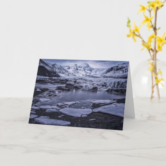 IJs en sneeuw | Sólheimajökull Glacier, IJsland Kaart (Gele Bloem)