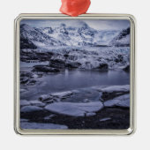 IJs en sneeuw | Sólheimajökull Glacier, IJsland Metalen Ornament (Voorkant)