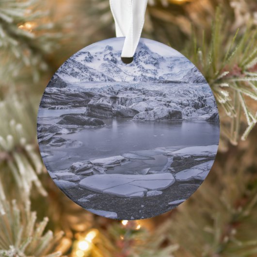IJs en sneeuw | Sólheimajökull Glacier, IJsland Ornament (Boom)