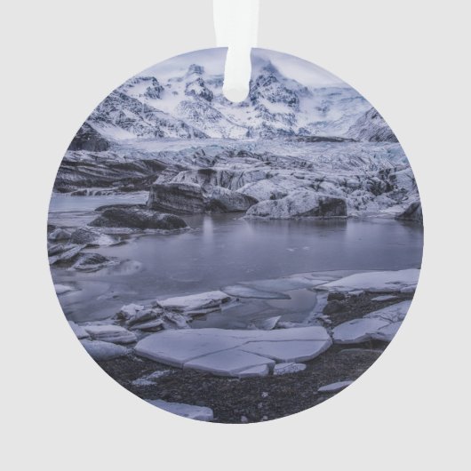 IJs en sneeuw | Sólheimajökull Glacier, IJsland Ornament (achterkant)
