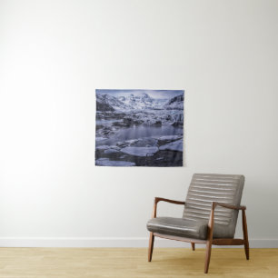 IJs en sneeuw Sólheimajökull Glacier, IJsland Wandkleed