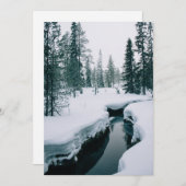 IJs en sneeuw | Streaming in een sneeuwwinterlands Bedankkaart (Voorkant / Achterkant)