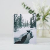 IJs en sneeuw | Streaming in een sneeuwwinterlands Briefkaart (Staand voorkant)