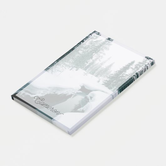 IJs en sneeuw | Streaming in een sneeuwwinterlands Post-it® Notes (Schuin)