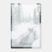IJs en sneeuw | Streaming in een sneeuwwinterlands Post-it® Notes (Voorkant)