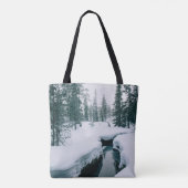 IJs en sneeuw | Streaming in een sneeuwwinterlands Tote Bag (Achterkant)