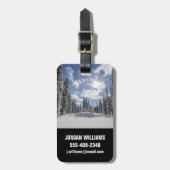 IJs en sneeuw | Sunrise Snow Alberta, Canada Bagagelabel (Voorkant verticaal)