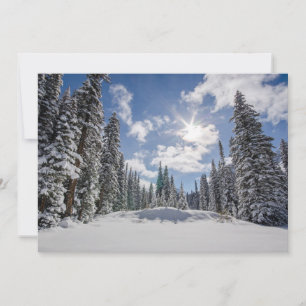 IJs en sneeuw Sunrise Snow Alberta, Canada Bedankkaart