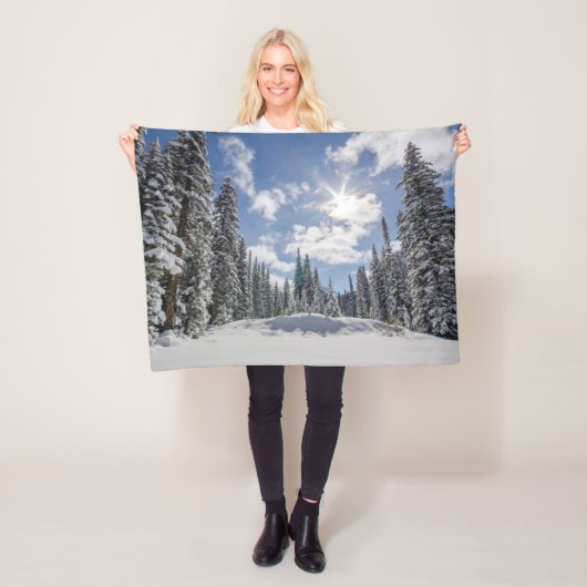 IJs en sneeuw | Sunrise Snow Alberta, Canada Fleece Deken (In situ)