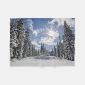 IJs en sneeuw | Sunrise Snow Alberta, Canada Fleece Deken (Voorkant (Horizontaal))