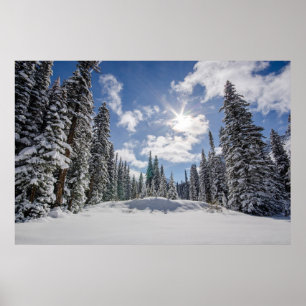 IJs en sneeuw Sunrise Snow Alberta, Canada Poster
