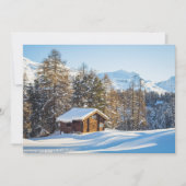 IJs en sneeuw | Winter Log Cabin Swiss Alps Bedankkaart (Voorkant)