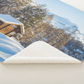 IJs en sneeuw | Winter Log Cabin Swiss Alps Sherpa Deken (3/4)