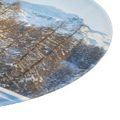 IJs en sneeuw | Winter Log Cabin Swiss Alps Snijplank (Hoek)