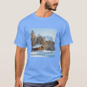 IJs en sneeuw | Winter Log Cabin Swiss Alps T-shirt (Voorkant)