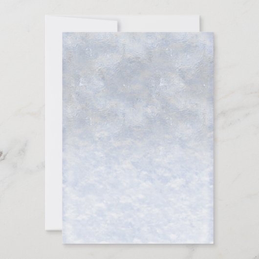 IJs en sneeuw Winter verjaardagsfeestje uitnodigin Kaart (Achterkant)