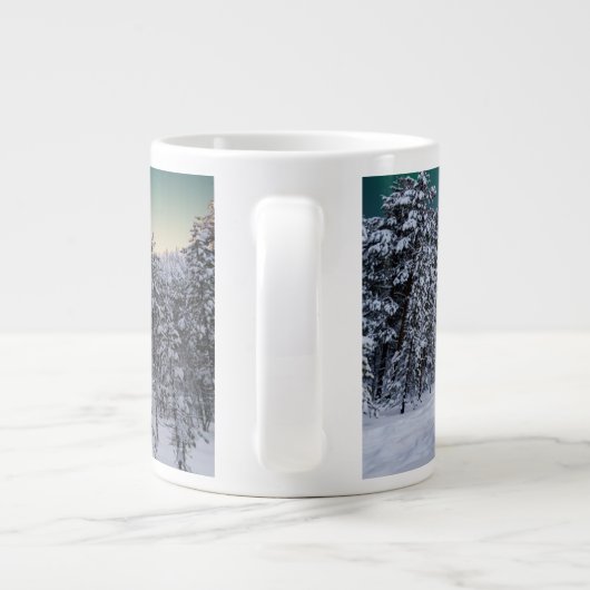 IJs en sneeuw | Winterlandschap in Finland Grote Koffiekop (Achterkant)