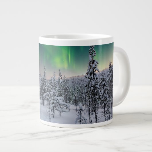 IJs en sneeuw | Winterlandschap in Finland Grote Koffiekop (Voorkant rechts)