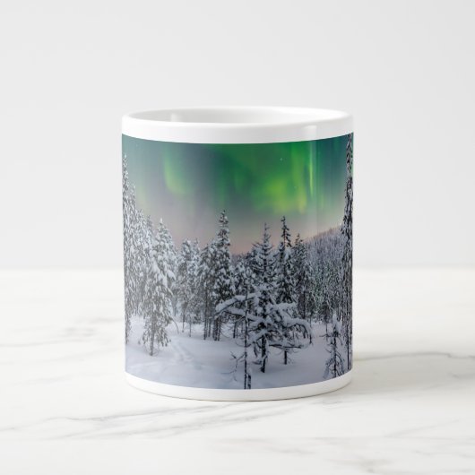 IJs en sneeuw | Winterlandschap in Finland Grote Koffiekop (Voorkant)