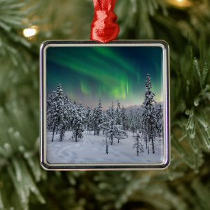IJs en sneeuw   Winterlandschap in Finland Metalen Ornament