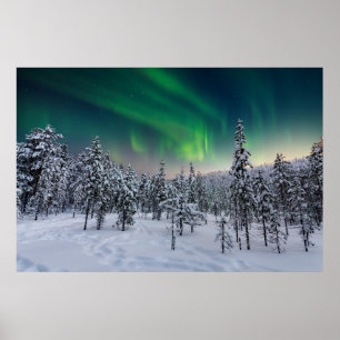 IJs en sneeuw   Winterlandschap in Finland Poster