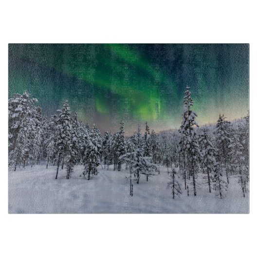 IJs en sneeuw | Winterlandschap in Finland Snijplank (Voorkant)