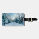 IJs en sneeuw | Winterweg Rusland, Siberië Bagagelabel (Voorkant horizontaal)