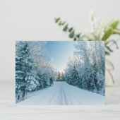 IJs en sneeuw | Winterweg Rusland, Siberië Bedankkaart (Staand voorkant)