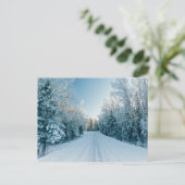 IJs en sneeuw | Winterweg Rusland, Siberië Briefkaart (Staand voorkant)