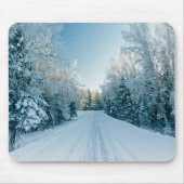 IJs en sneeuw | Winterweg Rusland, Siberië Muismat (Voorkant)