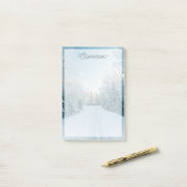 IJs en sneeuw | Winterweg Rusland, Siberië Post-it® Notes (Op bureau)