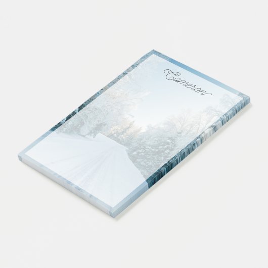 IJs en sneeuw | Winterweg Rusland, Siberië Post-it® Notes (Schuin)