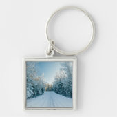 IJs en sneeuw | Winterweg Rusland, Siberië Sleutelhanger (Voorkant)
