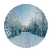 IJs en sneeuw | Winterweg Rusland, Siberië Snijplank (Voorkant)