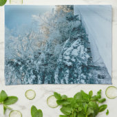 IJs en sneeuw | Winterweg Rusland, Siberië Theedoek (Gevouwen)