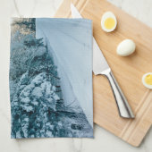 IJs en sneeuw | Winterweg Rusland, Siberië Theedoek (Quarter Fold)