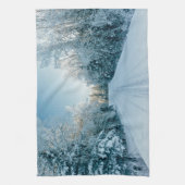 IJs en sneeuw | Winterweg Rusland, Siberië Theedoek (Verticaal)