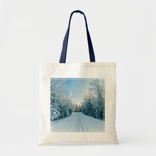 IJs en sneeuw | Winterweg Rusland, Siberië Tote Bag (Voorkant)